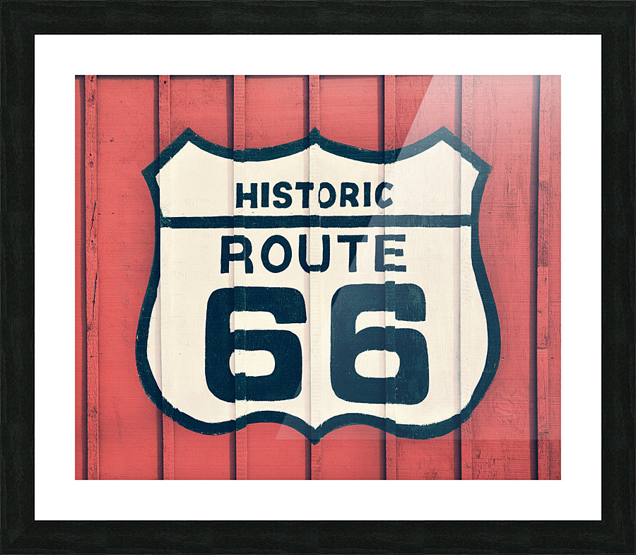 Route 66 sign. Picture Frame print