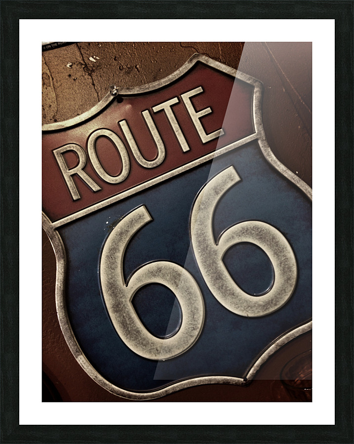 Route 66 sign. Picture Frame print
