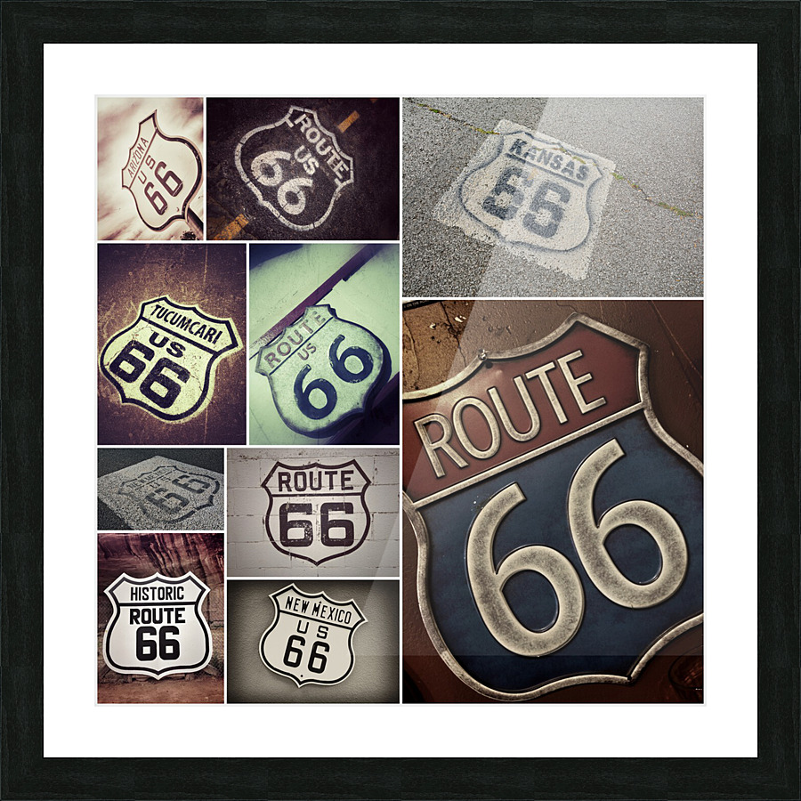 Route 66 signs Picture Frame print