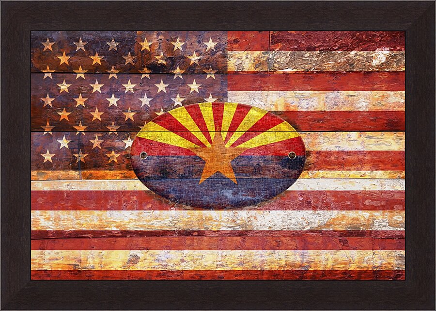 Arizona flag Picture Frame print