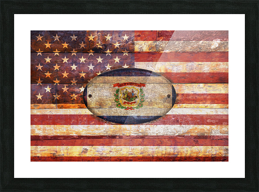 West virginia flag Picture Frame print