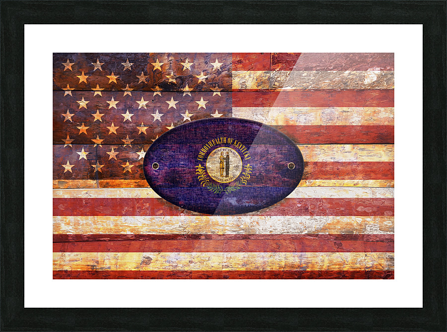 Kentucky flag Picture Frame print