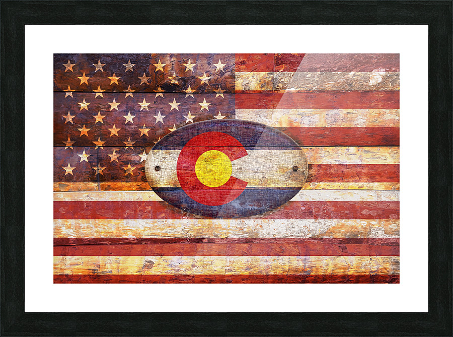 Colorado flag Picture Frame print