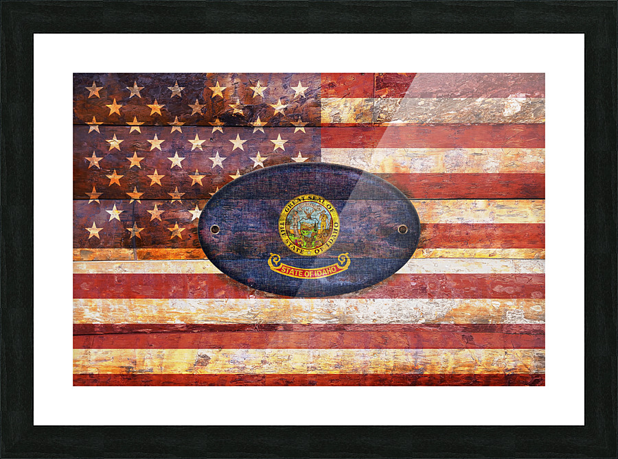 Idaho flag Picture Frame print