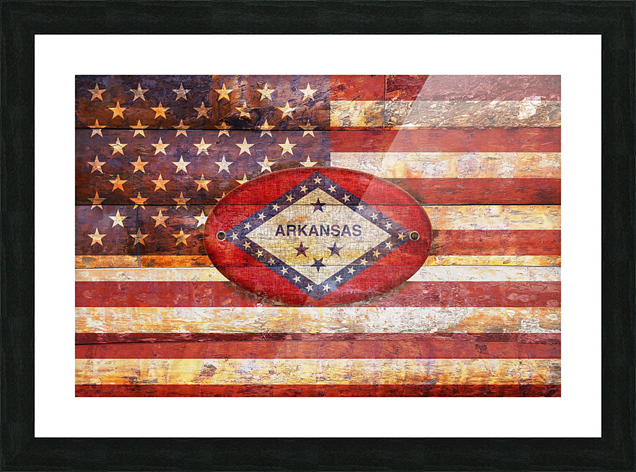 Arkansas flag Picture Frame print