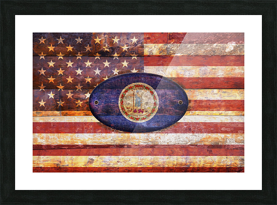 Virginia flag Picture Frame print