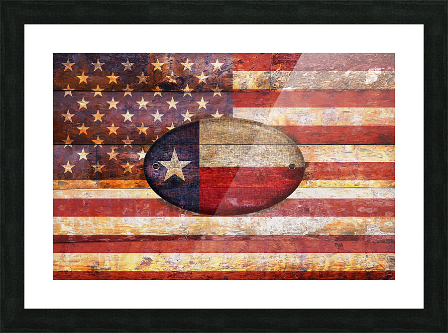 Texas flag Picture Frame print