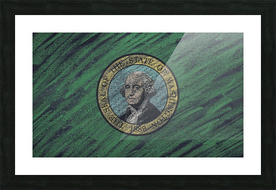Washington flag Picture Frame print