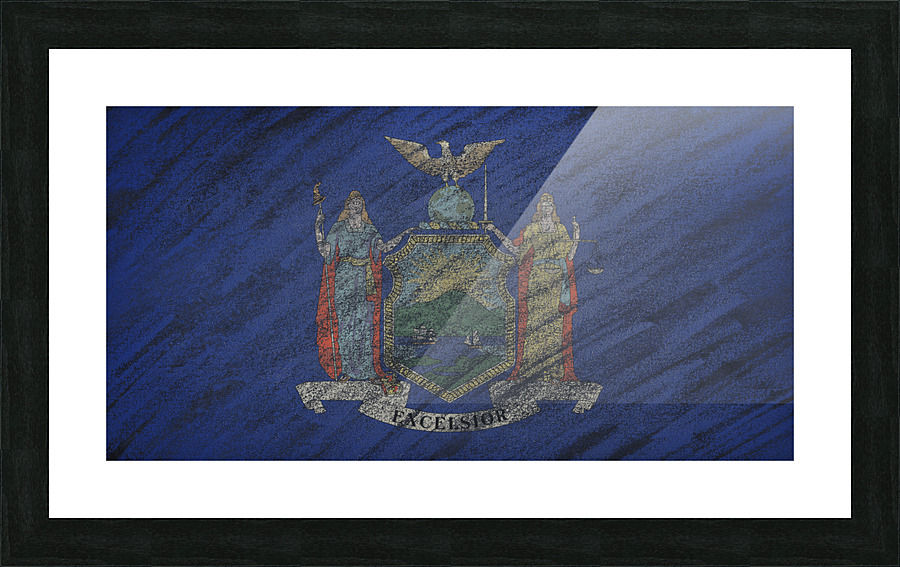 New York flag Picture Frame print