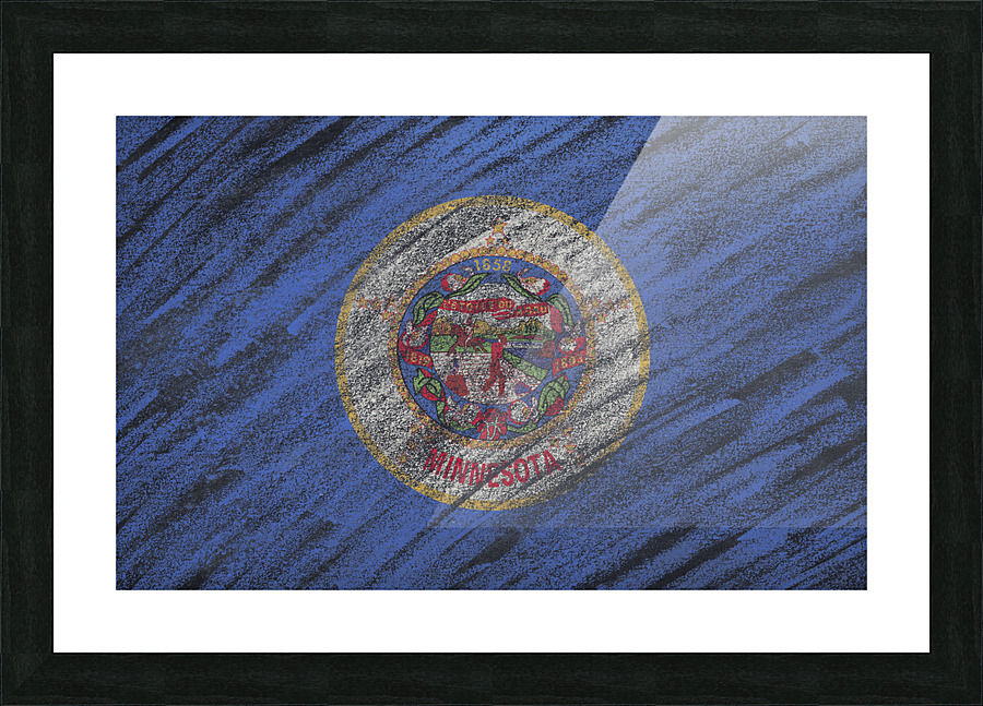 Minnesota flag Picture Frame print