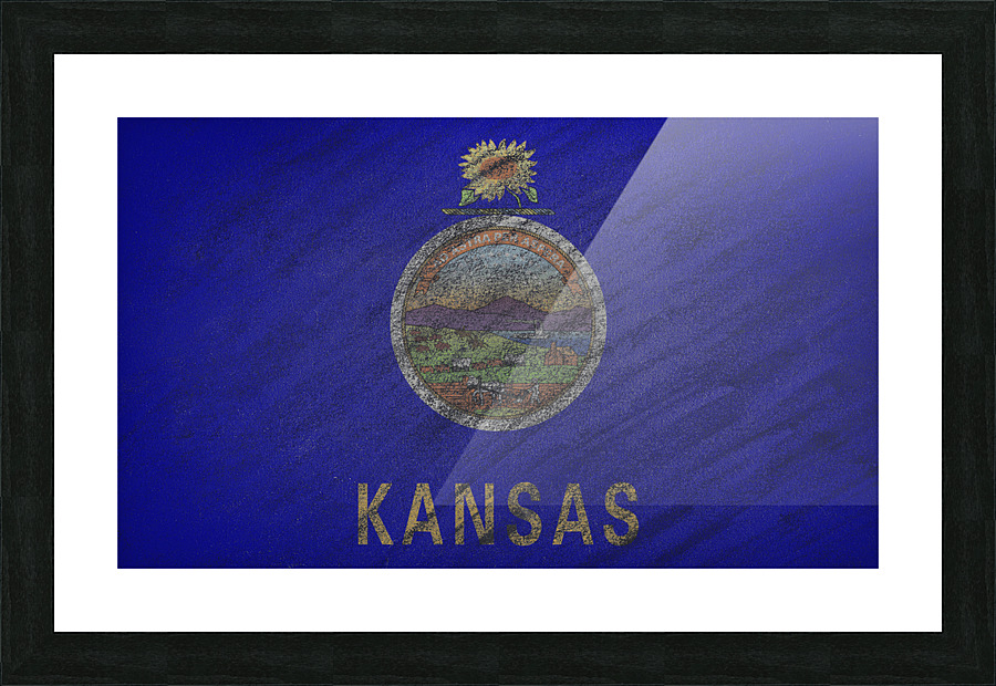 Kansas flag Picture Frame print