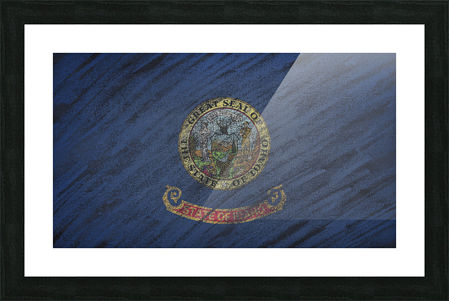 Idaho flag Picture Frame print