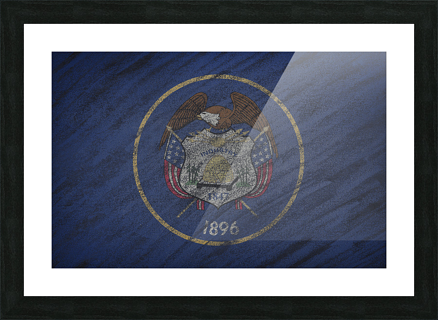Utah flag Picture Frame print