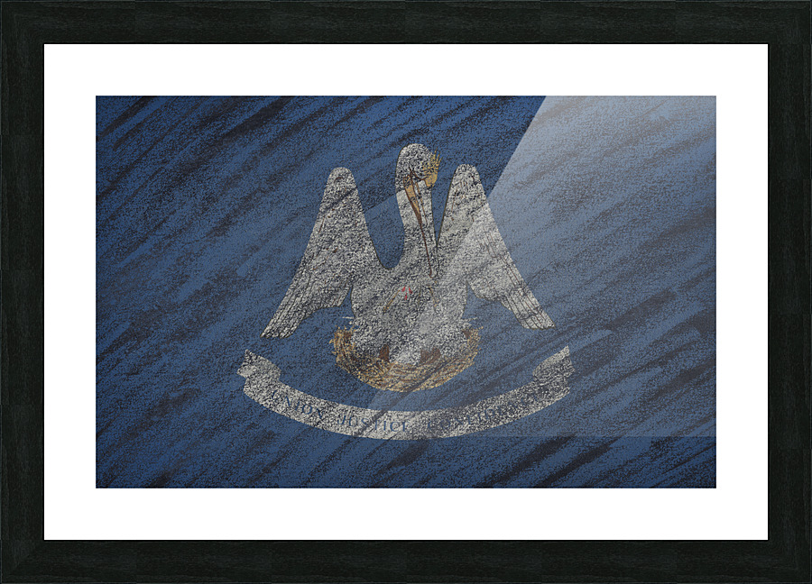 Louisiana flag Picture Frame print