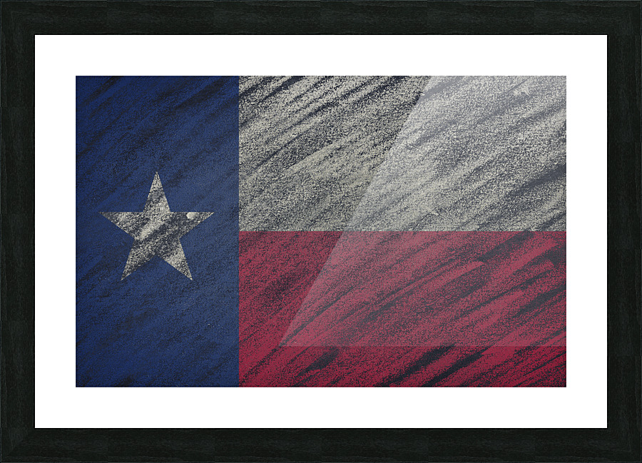 Texas flag Picture Frame print