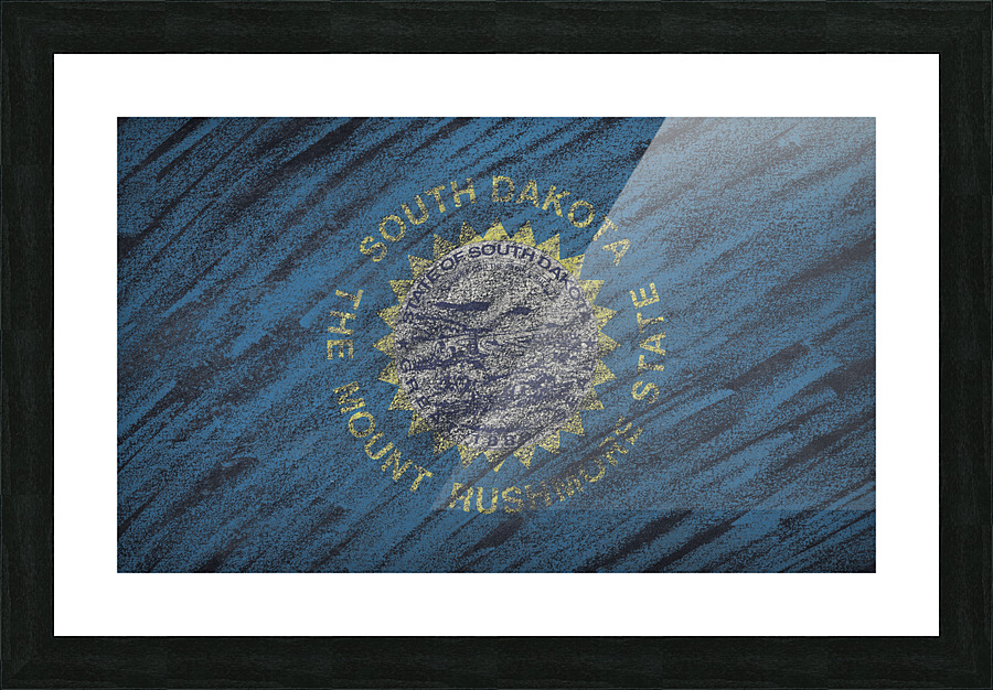 South Dakota flag Picture Frame print