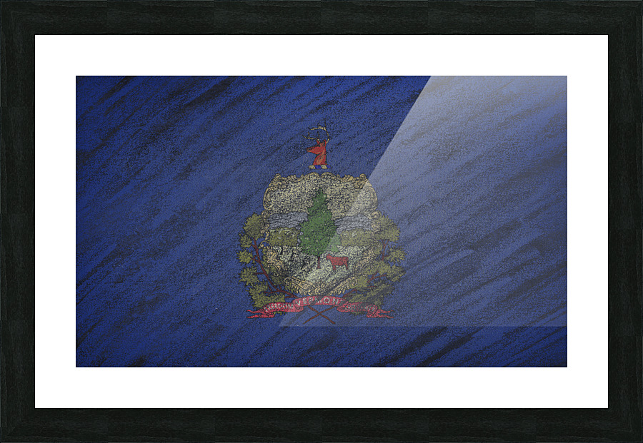 Vermont flag Picture Frame print