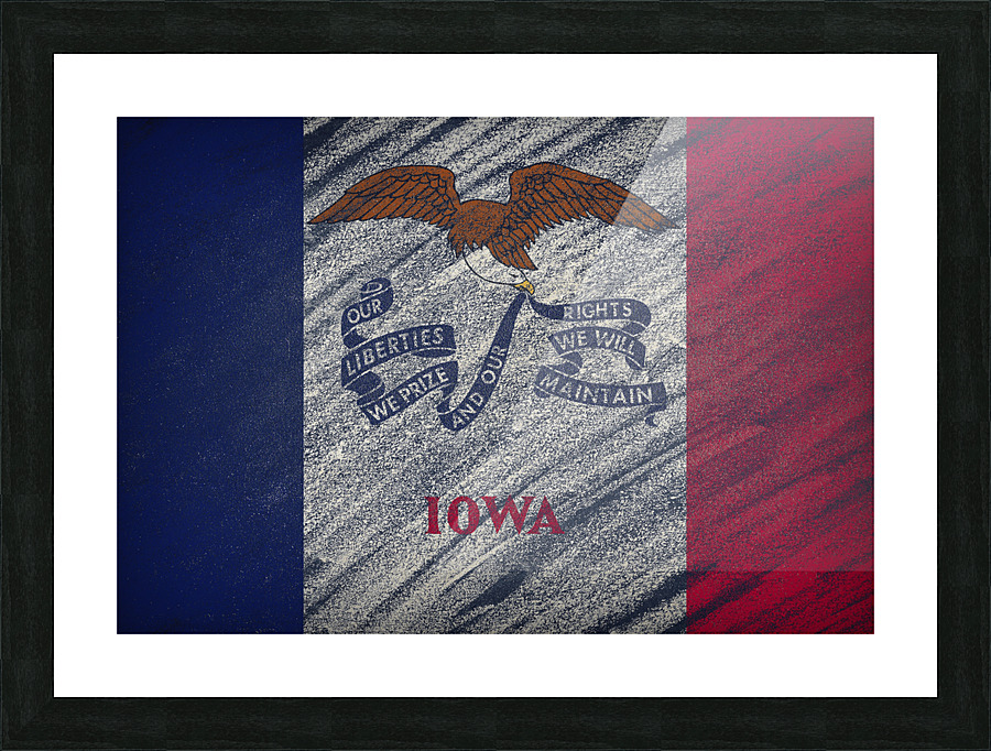 Iowa flag Picture Frame print