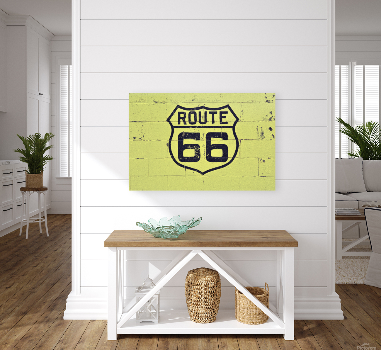 Route 66 sign. Reproduction