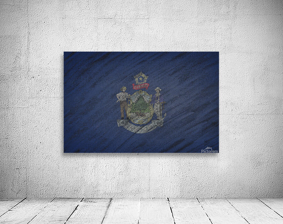 Maine flag Wall Preview