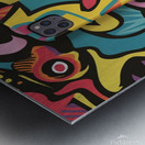  featuring an abstract colorful pattern inspi Indian culture. Metal print