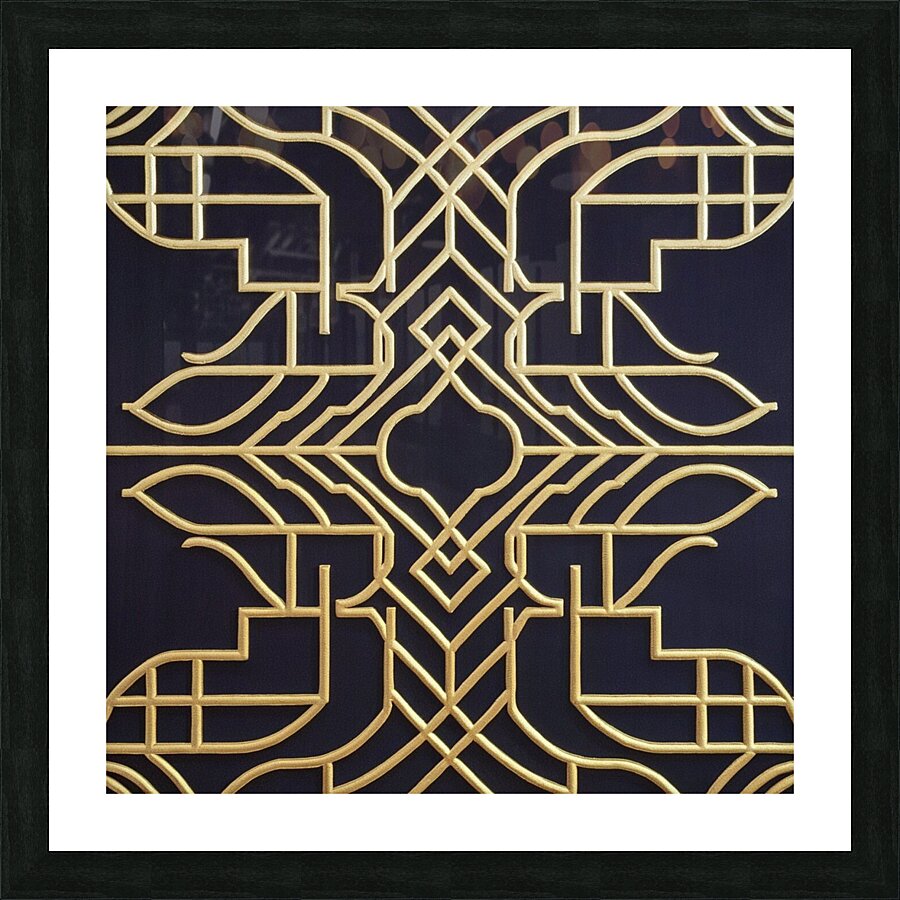 Arabesque-style rug Picture Frame print