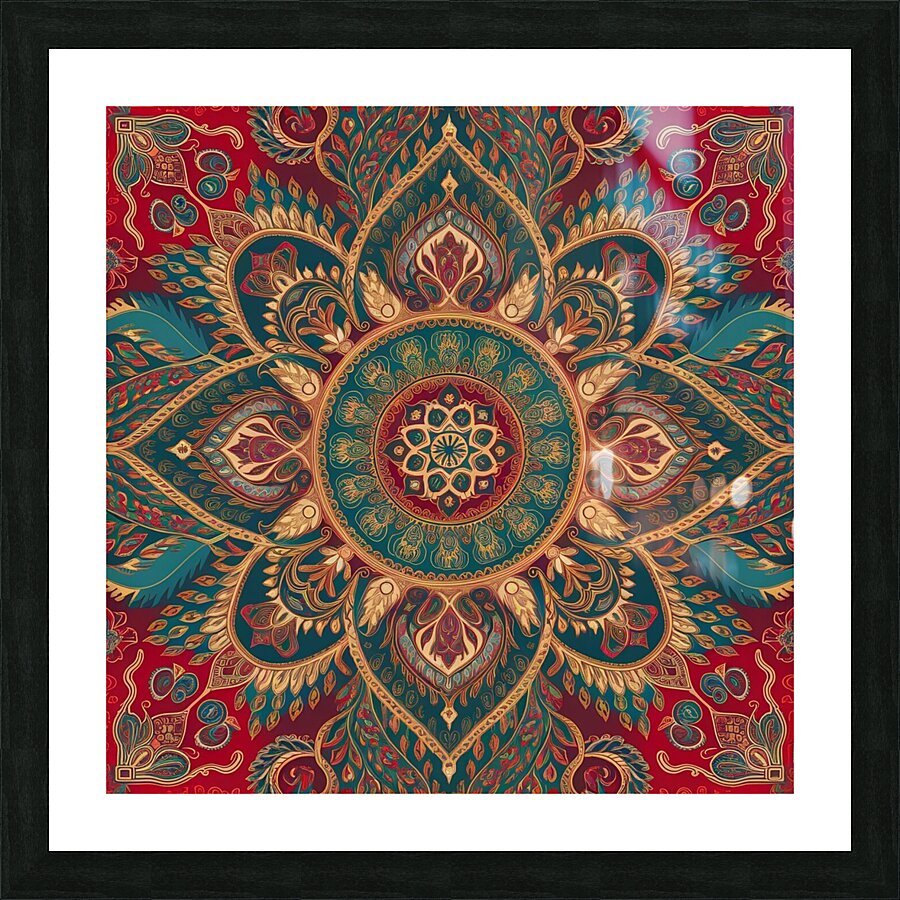 Intricate Traditional Cultural Pattern Design Picture Frame print