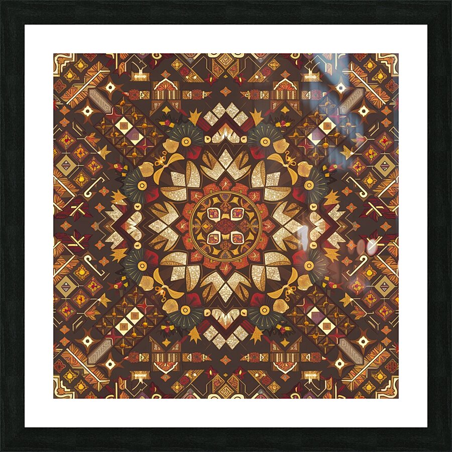 cultural patterns.  Picture Frame print
