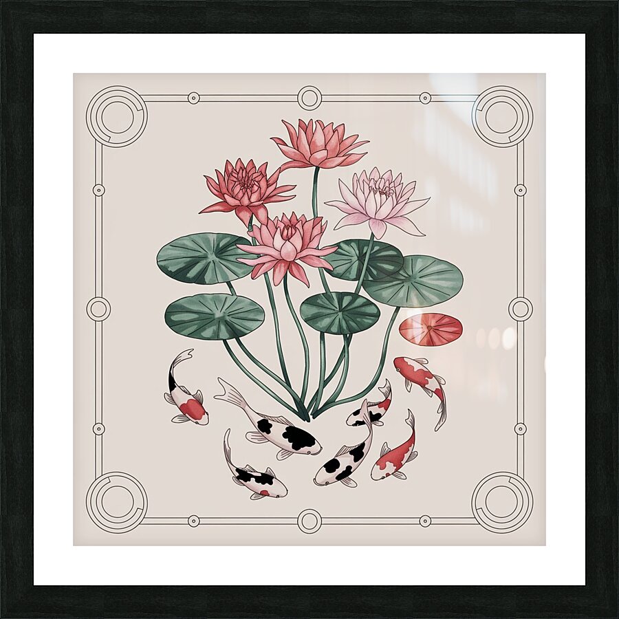 water&Below and flower  Picture Frame print