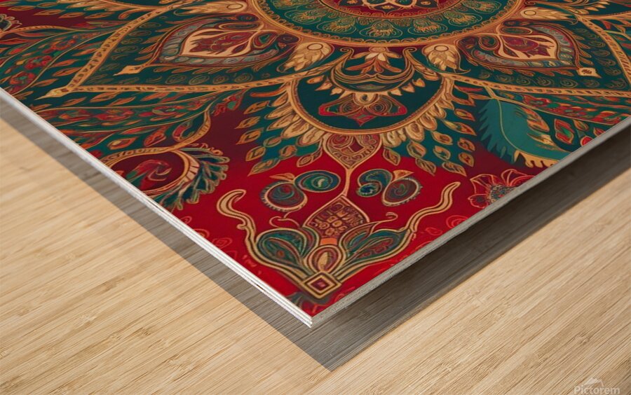 Intricate Traditional Cultural Pattern Design Wood print