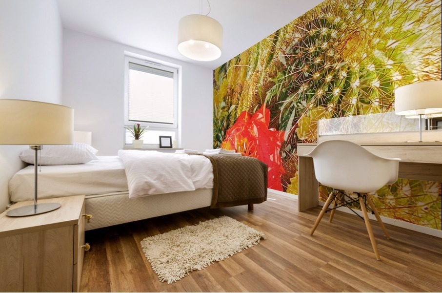 Red Prickles  Mural print