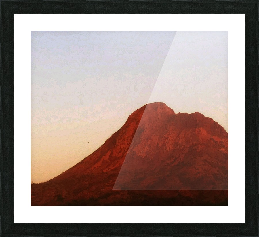 Red mountain side Picture Frame print
