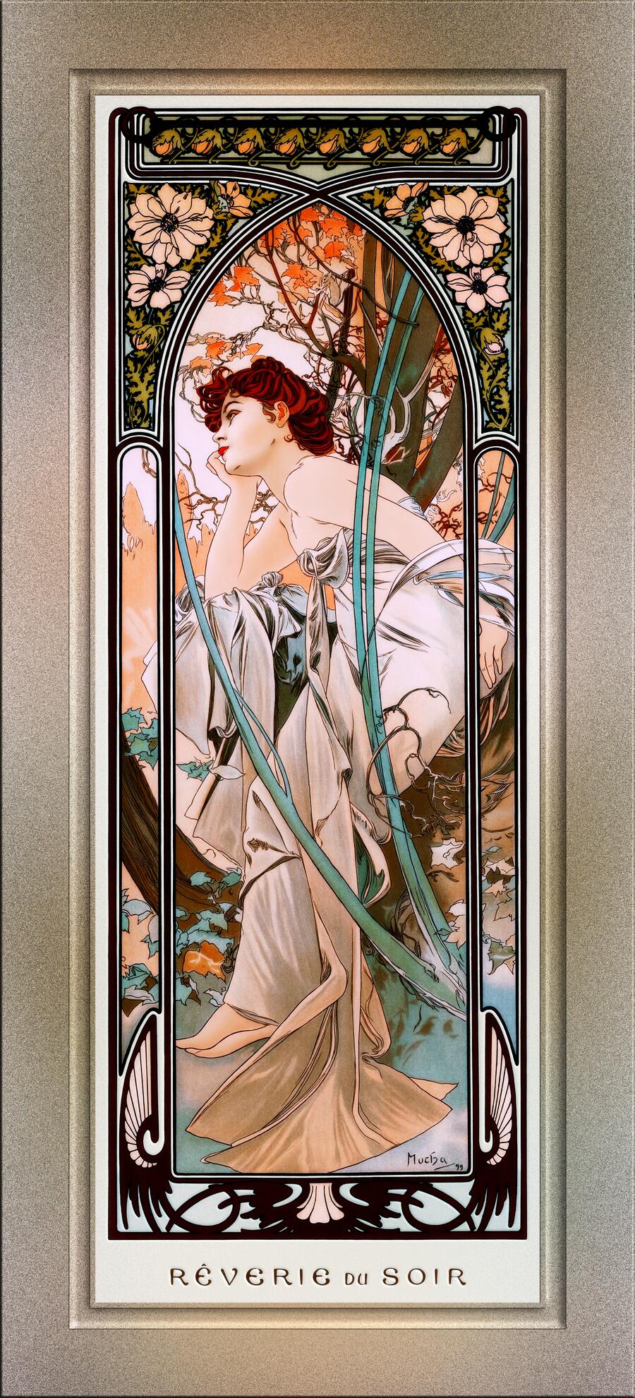Evening Reverie by Alphonse Mucha Remastered Xzendor7 Vintage