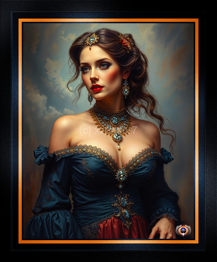 Exquisite Majestic Portrait Of A Timeless Aristocratic Beauty