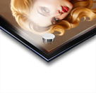 Her Golden Color Mesmerizing Pin Up Girl AI Concept Art Portrait by Xzendor7 Acrylic print