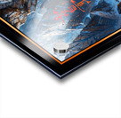 A Mysterious Ancient Temple Hidden In A Snow-Capped Mountain Landscape Awe-Inspiring AI Concept Art by Xzendor7 Impression Acrylique