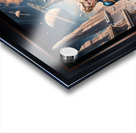 Ylara Fynra Poised On Her Jaxtor M113 In Caelum City Stunning AI Concept Art by Xzendor7 Acrylic print