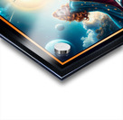 Uranna Laxien Evading Alien Craft On Her Fyrnax Motorcycle Gorgeous AI Concept Art by Xzendor7 Acrylic print