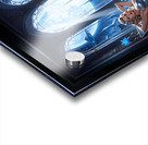 Sylva Braunen Reclining On Chaise Amidst Cosmic Cityscape Striking AI Concept Art by Xzendor7 Acrylic print