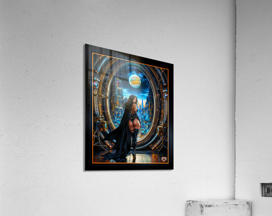 A Woman In Black Overlooking A Metropolis Invites You Into Her