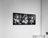 Portrait Illustration Of 3 Film Noir Retro Vintage Beauties Stunning AI Concept Art by Xzendor7 Acrylic Print