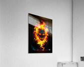 Fiery Flaming Skull Graffiti Abstract Frightening AI Concept Art by Xzendor7 Acrylic Print