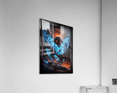 Epic Sci-Fi Abstract Battle Scene Of A Futuristic City Under Siege Stunning AI Concept Art by Xzendor7 Acrylic Print