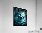 A Surreal Moonlit Island Forest Of Enchantment Awe-Inspiring AI Concept Art by Xzendor7 Acrylic Print