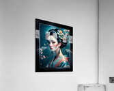 The Elegant Japanese Woman Aoi Amaya Surrounded By Cherry Blossoms Gorgeous AI Concept Art by Xzendor7 Acrylic Print