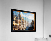 The Majestic Splendor of Trellus A Classical Cityscape Of The Golden Age Breathtaking AI Concept Art by Xzendor7 Acrylic Print