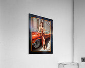 Retro Pinup Glamour Illustration Of Alessandra Valeriani Alluring AI Concept Art by Xzendor7 Acrylic Print