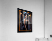 Tenchia Feltetti Walking With Her Panther Mesmerizing AI Concept Art by Xzendor7 Acrylic Print