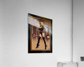Femme Fatale Pin-Up Valeria Caelum Retro-Futurism Portrait Striking AI Concept Art by Xzendor7 Acrylic Print