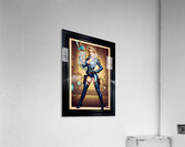 Vintage Sci-Fi Hylaria Velstrada Retro-Fusion Pinup Portrait Striking AI Concept Art by Xzendor7 Acrylic Print